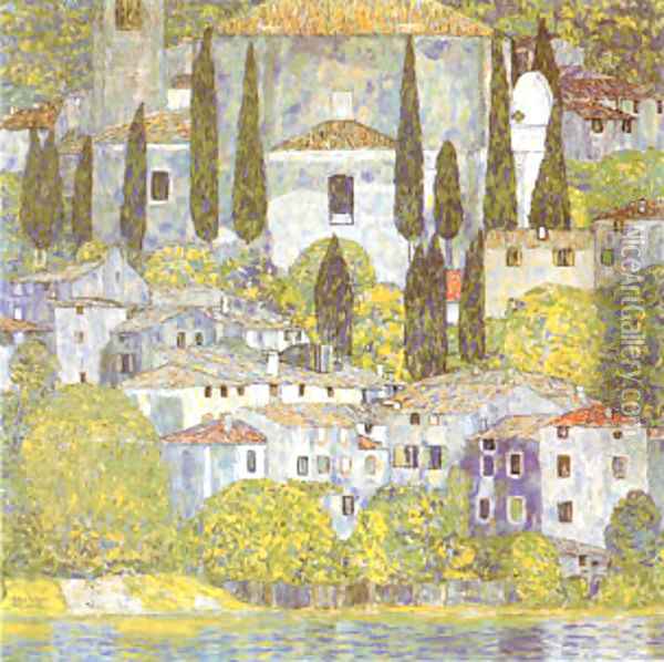 The Church at Cassone Sul Garda Oil Painting - Gustav Klimt