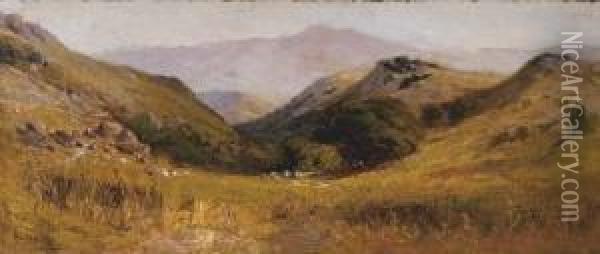 Valley Landscape Oil Painting - Arthur William Best