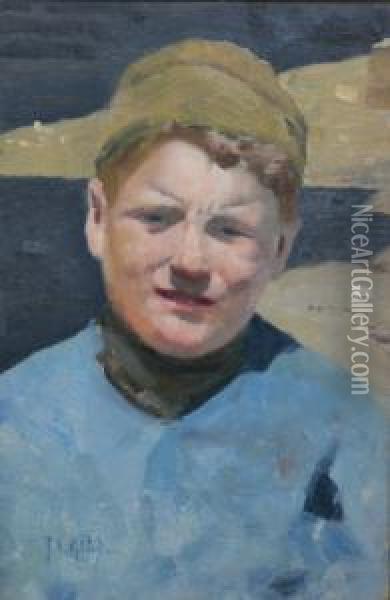 Little Boy Blue. Oil Painting - Thomas Cooper Gotch