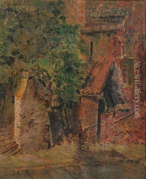 The Cozy House Front Oil Painting - Alfredo Helsby