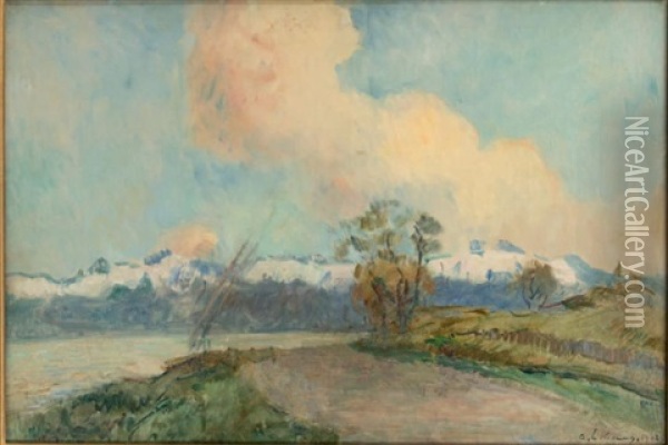 Neige En Auvergne, 1913 Oil Painting - Albert Lebourg