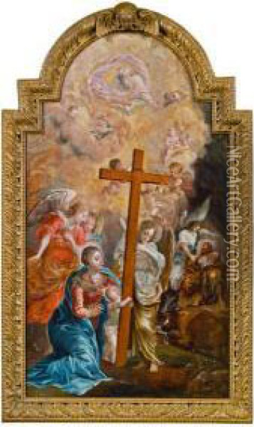 Madonna Mit Dem Kreuzhaltenden Christuskind Oil Painting - Johann Rieger