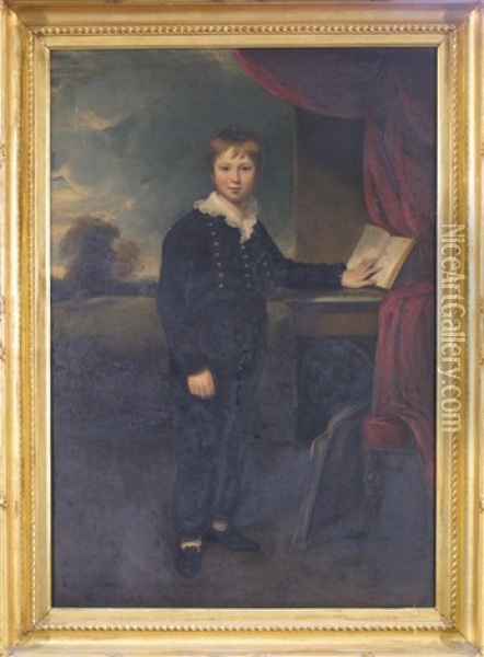 Portrait Of The Reverend William Mowbray Maltby, As A Boy Oil Painting - Sir Martin Archer Shee