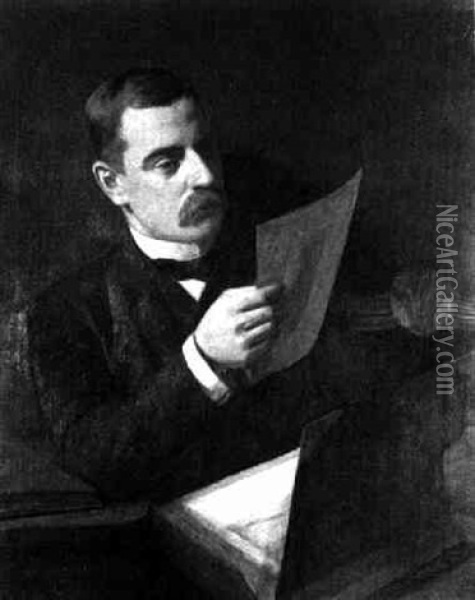 Portrait Of F. Cresson Schell Oil Painting - Thomas Anshutz