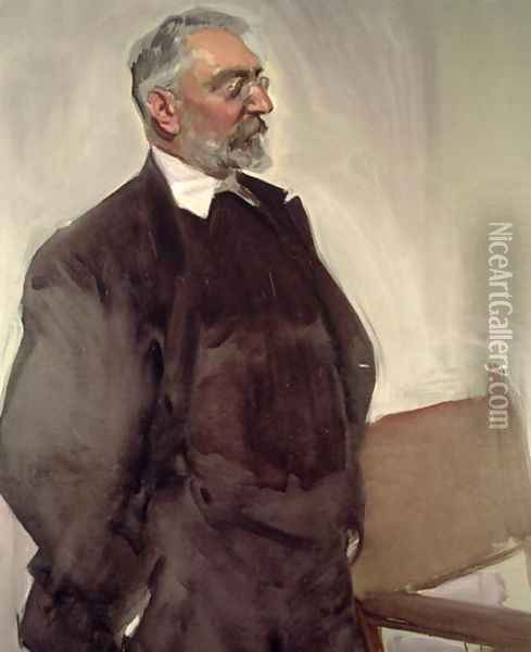 Portrait of Miguel de Unamuno y Jugo (1864-1936) c.1920 Oil Painting - Joaquin Sorolla Y Bastida