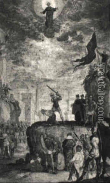 Die Martyrien Des Apostel Paulus & Des Jacobus Maior Oil Painting - Friedrich Brentel the Elder
