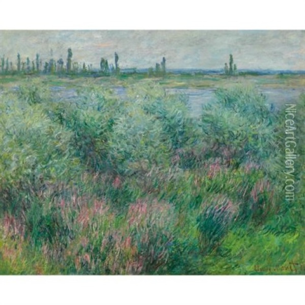 Berges De La Seine Pres De Vetheuil Oil Painting - Claude Monet