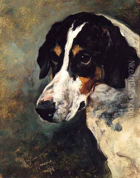 Gaylas, a Foxhound Oil Painting - John Emms