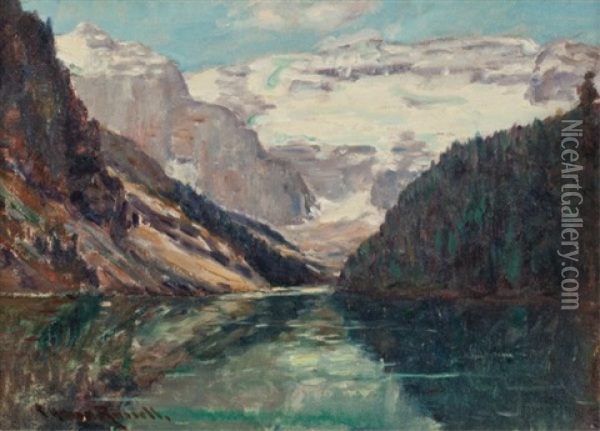 Lake Louise, Alberta Oil Painting - George Horne Russell
