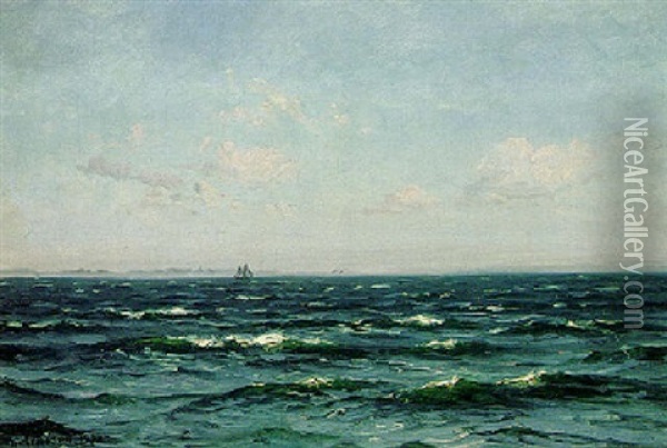 Seascape Oil Painting - Vilhelm Karl Ferdinand Arnesen