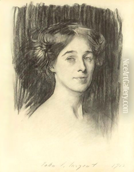 Portrait Of Mrs. Reginald Grenville Eves Oil Painting - John Singer Sargent