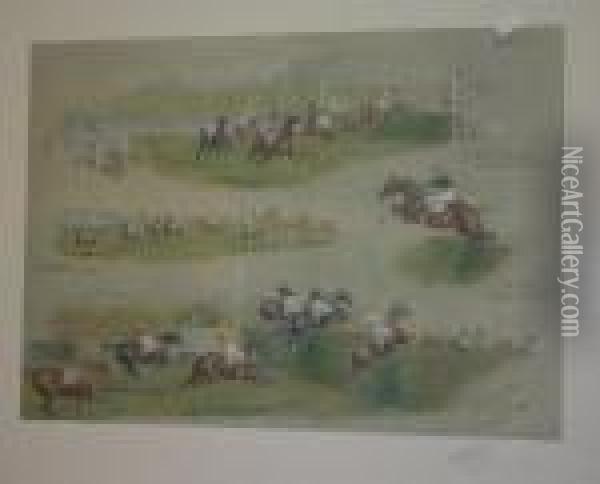 Grand National Winners Oil Painting - Alfred Bright