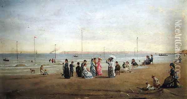 Seaside at Trouville Oil Painting - Henri Renard