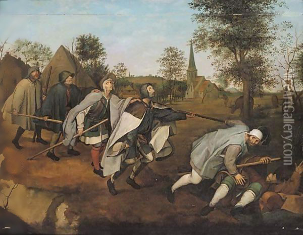 The Blind Leading The Blind Oil Painting - Pieter The Elder Brueghel