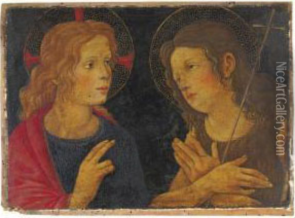 Gesu Che Benedice San Giovannino Oil Painting - Pellegrino Di Mariano