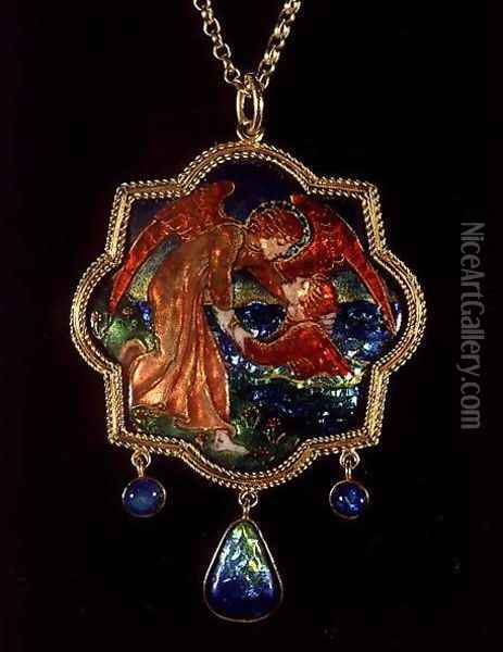 Out of the Deep Pendant, 1908 Oil Painting - Phoebe Ann Traquair