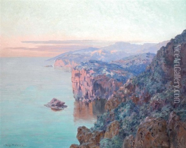 Cotes Algeroises Oil Painting - Eugene F. A. Deshayes