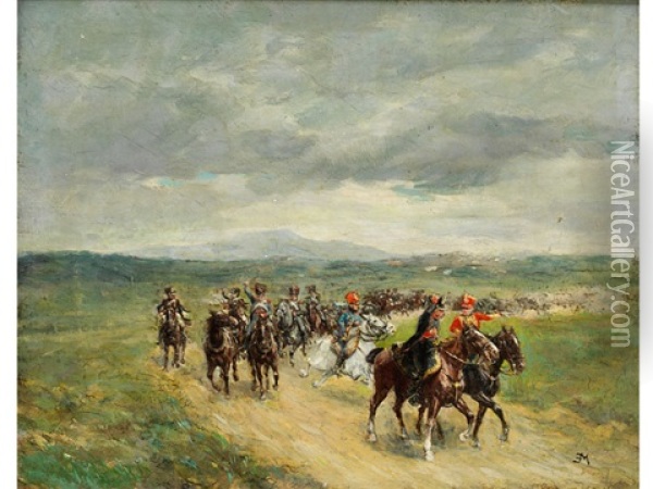 Aufmarsch Der Kavallerie Oil Painting - Ernest Meissonier