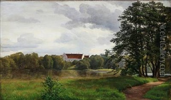 Studie Fra Gisselfelt Oil Painting - Edvard Frederik Petersen