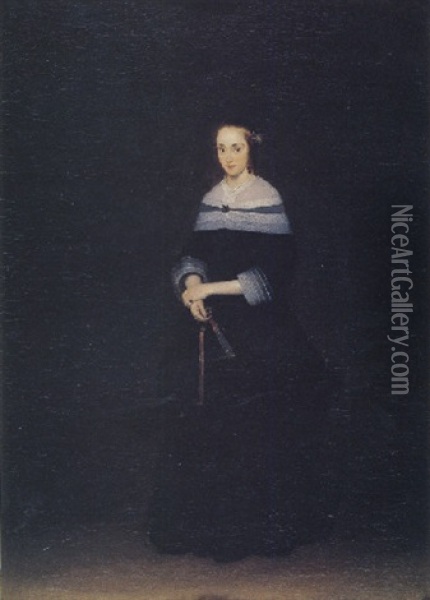 Portrait Of Johanna Quadacker Bannier Oil Painting - Gerard ter Borch the Younger