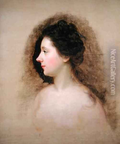 Portrait of Catherine Maria Kitty Fisher Oil Painting - Nathaniel Hone