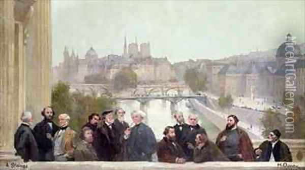 Fragment of the panorama of The History of the Century Oil Painting - Henri & Stevens, Alfred Gervex
