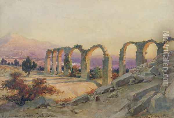 The Aqueduct of Salona Dalmatia Oil Painting - Carl Haag