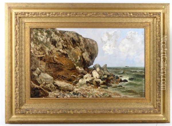 Coastal Rocks Oil Painting - John Falconar Slater