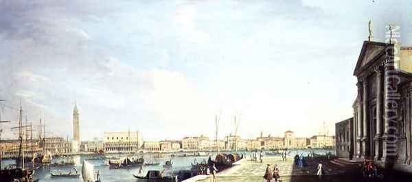The Bacino di San Marco, with the Doges Palace and the Riva degli Schiavoni Oil Painting - Francesco Tironi