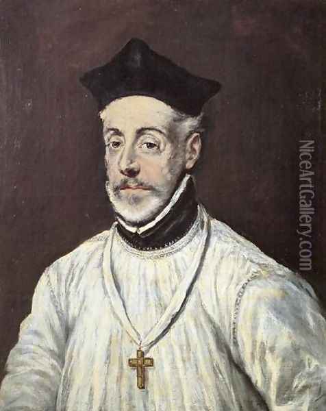 Portrait Of Diego De Covarrubias Oil Painting - El Greco (Domenikos Theotokopoulos)