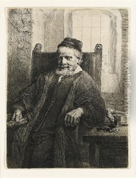 Jean Lutma, Goldsmith Oil Painting - Rembrandt Van Rijn