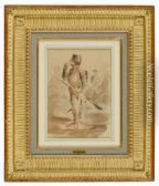 Soldier Oil Painting - Adolphe Joseph Th. Monticelli
