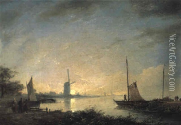 Fischerhafen Oil Painting - Remigius Adrianus van Haanen