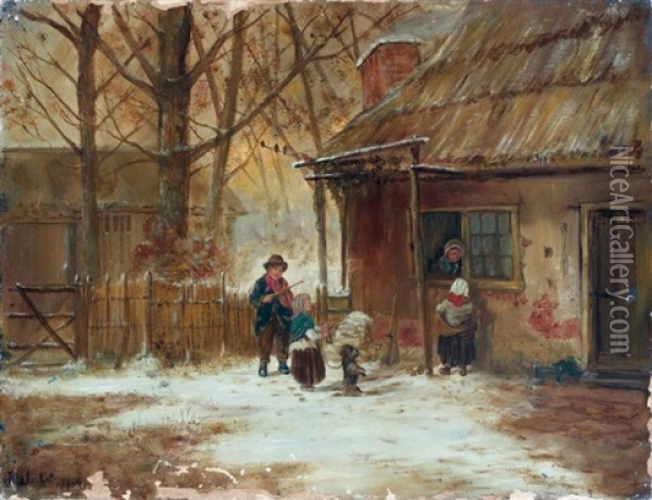 Concert D'hiver Oil Painting - Mari ten Kate