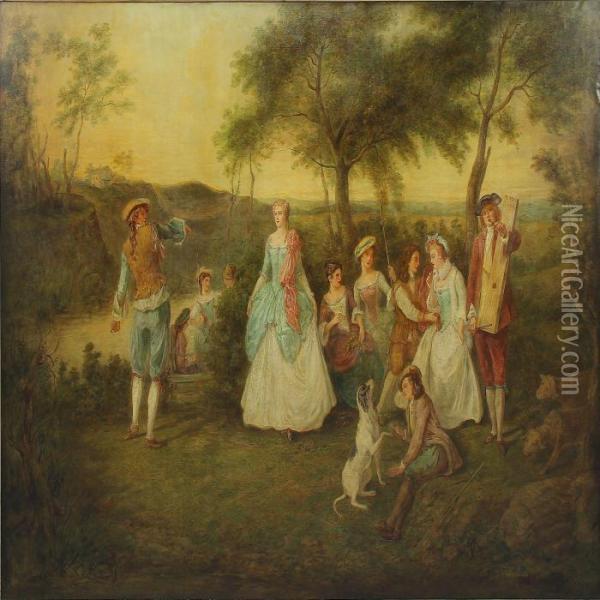 La Danse Oil Painting - Nicolas Lancret