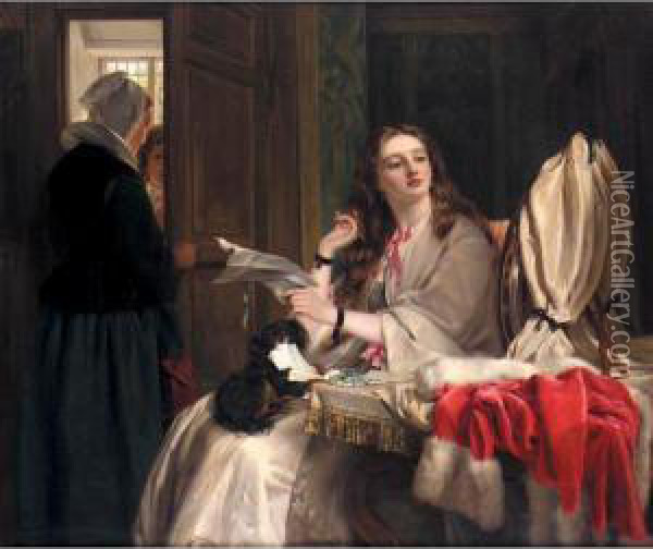 The Morning Of St. Valentine Oil Painting - John Callcott Horsley
