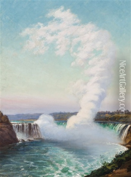 Niagara Falls Oil Painting - Paul Dartiguenave