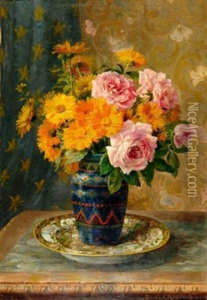 Bouquet De Fleurs Oil Painting - Pierre Garnier