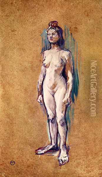 A nude woman Oil Painting - Henri De Toulouse-Lautrec