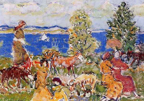 Summer Afternoon Oil Painting - Maurice Brazil Prendergast