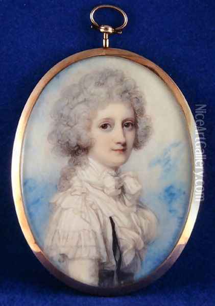 Elizabeth (1750-88) Countess of Hopetoun, 1789 Oil Painting - Richard Cosway