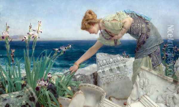 Among the Ruins Oil Painting - Sir Lawrence Alma-Tadema