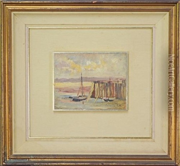 Boats Oil Painting - Ethel Carrick Fox