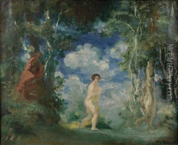 Nymphe Dans Les Bois Oil Painting - Louis Anquetin