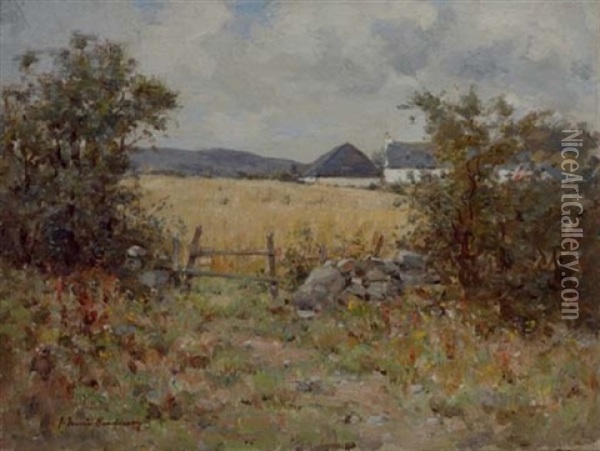 The Hayfield Oil Painting - Joseph Morris Henderson