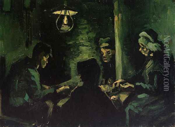 Four Peasants at a Meal Oil Painting - Vincent Van Gogh