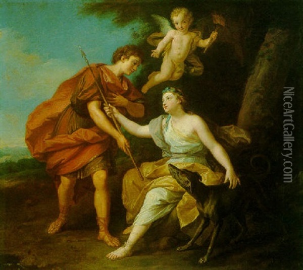 Cephalus And Procris Oil Painting - Louis de Boulogne the Younger