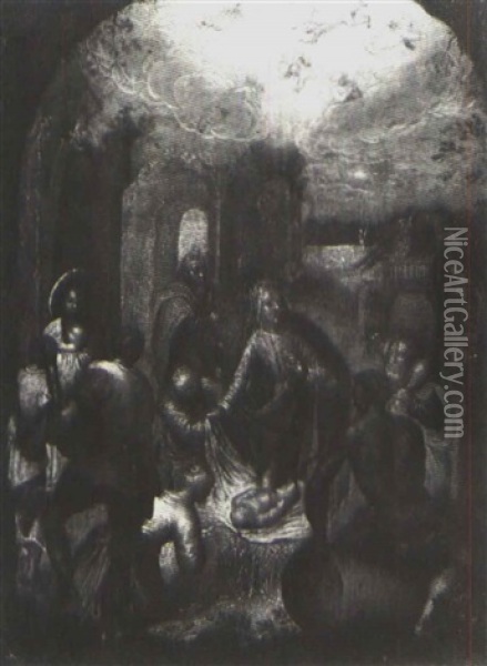 Adoration Of The Shepherds Oil Painting - Hans Rottenhammer the Elder