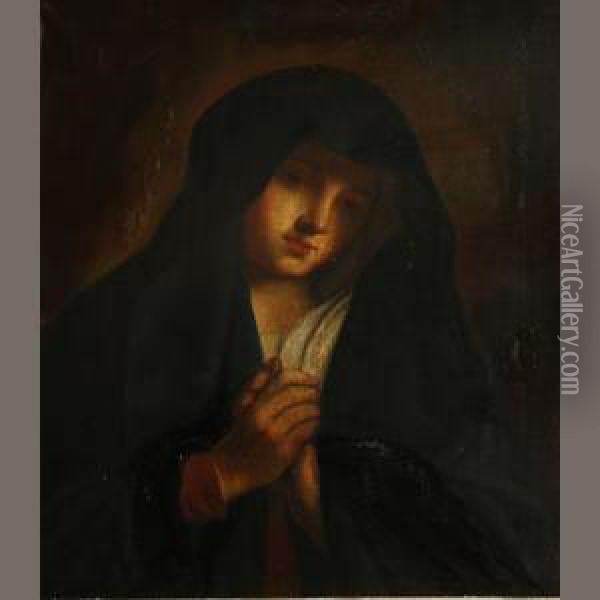 The Madonna In Sorrow Oil Painting - Giovanni Battista Salvi