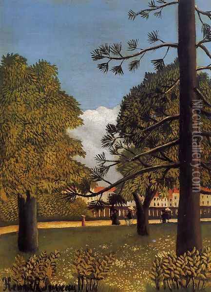 View Of Parc De Montsouris Oil Painting - Henri Julien Rousseau